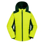 Kamik quilted jacket Nell (all-year jacket, windproof, reflective) yellow/green boys